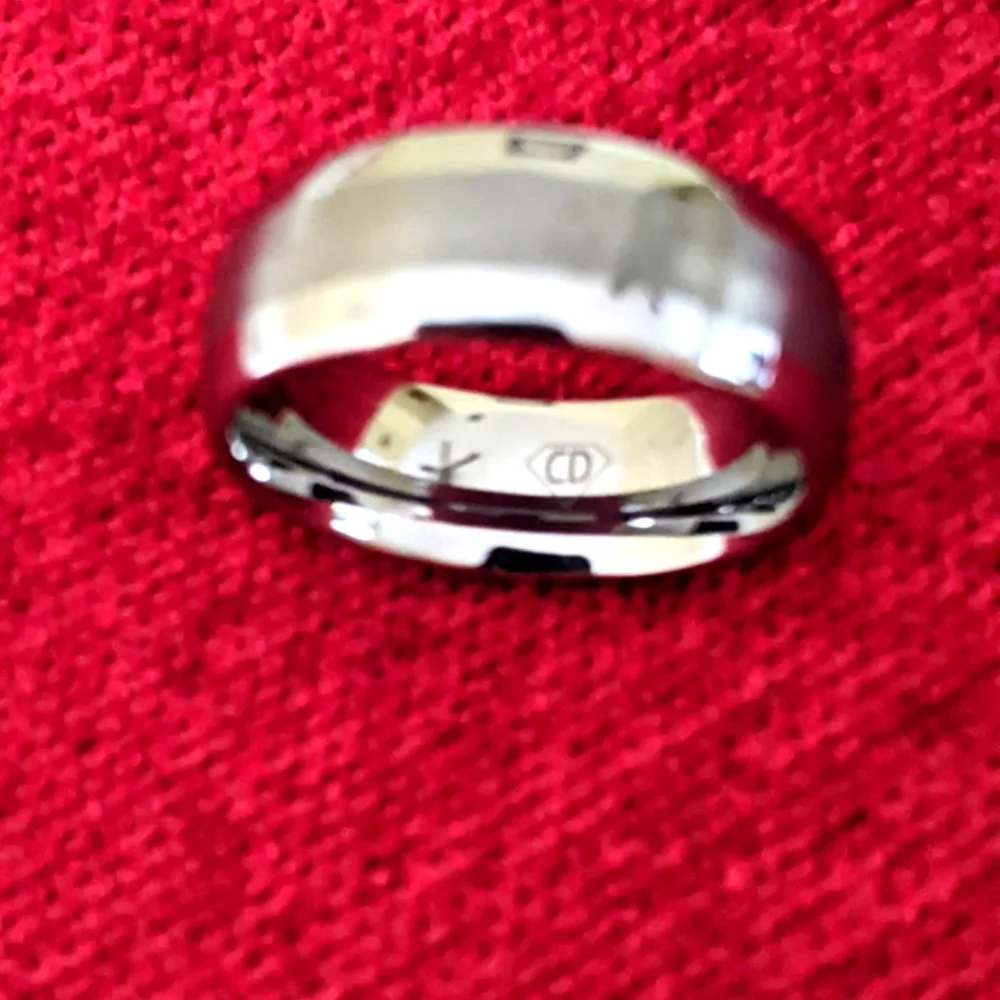 COBALT WHITE METAL UNIQUE WEDDING BAND